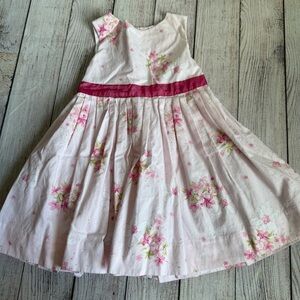 POLLY FLINDERS Pink Floral Summer Dress 24 Months